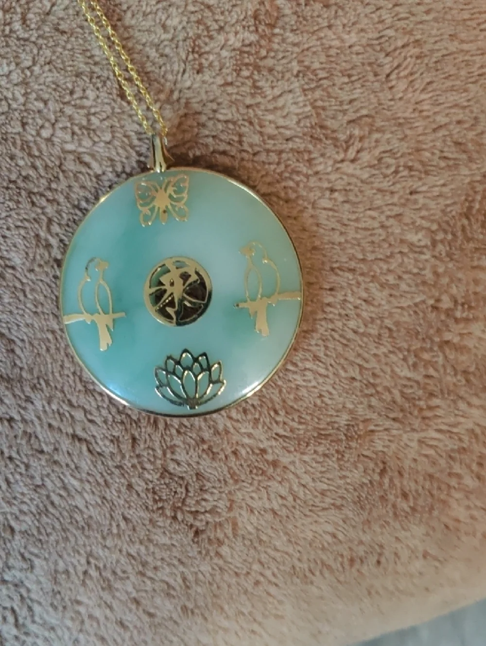 Aqua Quilted Mini Crossbody Bag with Cat Charm - Picture 7 of 10